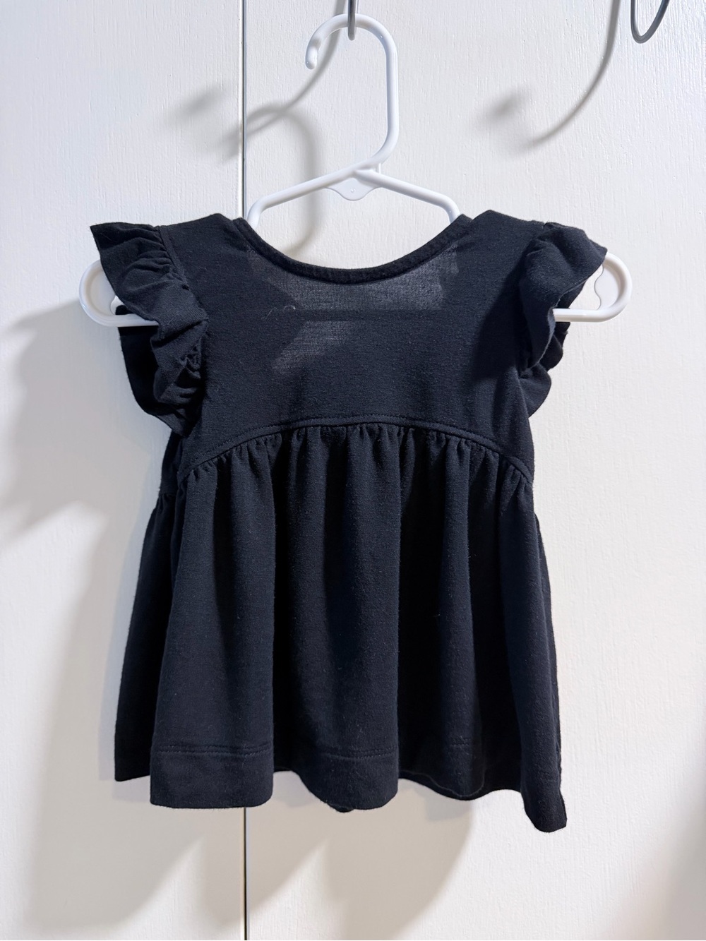 kate quinn Black Flutter Sleeve Knit Dress